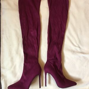 VICKY Over The Knee Boost -Color -Burgundy